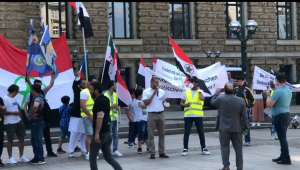 كلمة اللجنة التنسيقية للمظاهرات في هامبورغ في الوقفة الاحتجاجية التي شهدتها مدينة هامبورغ تضامنا مع انتفاضة العطش في الأحواز